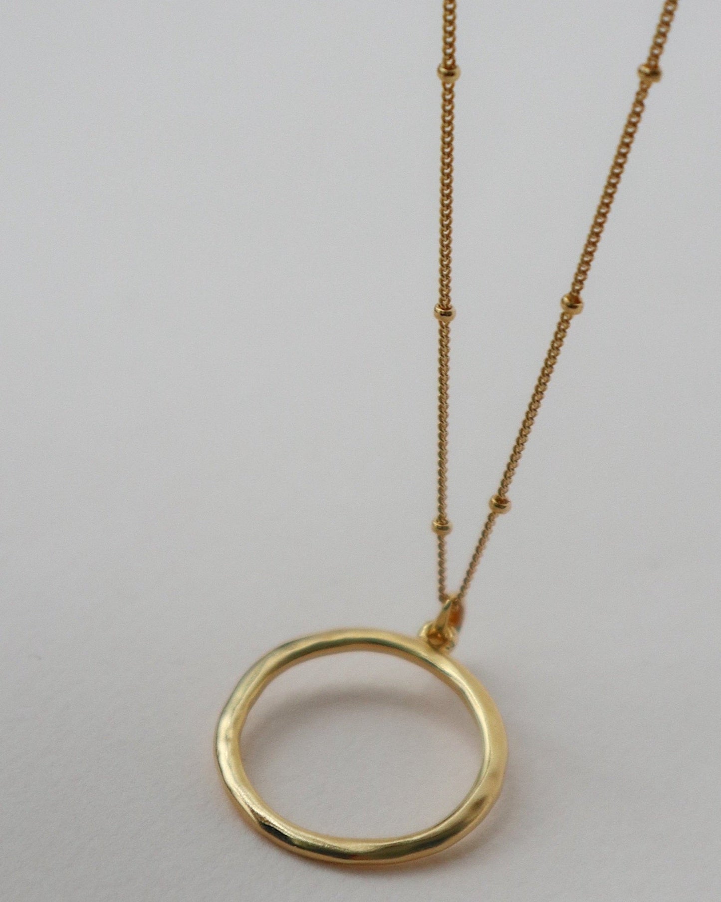 'New Moon' Open Circle Necklace