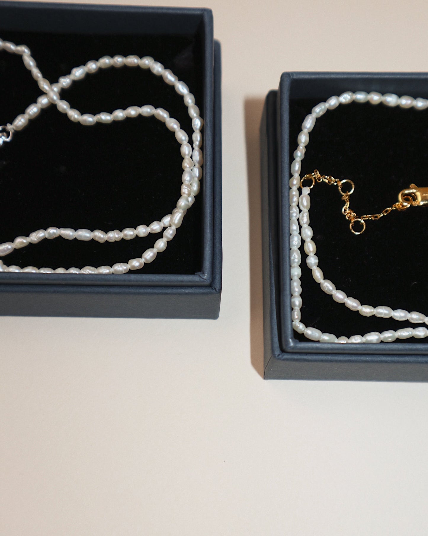 'Selene' Seeded Pearl Necklace - Lines & Current