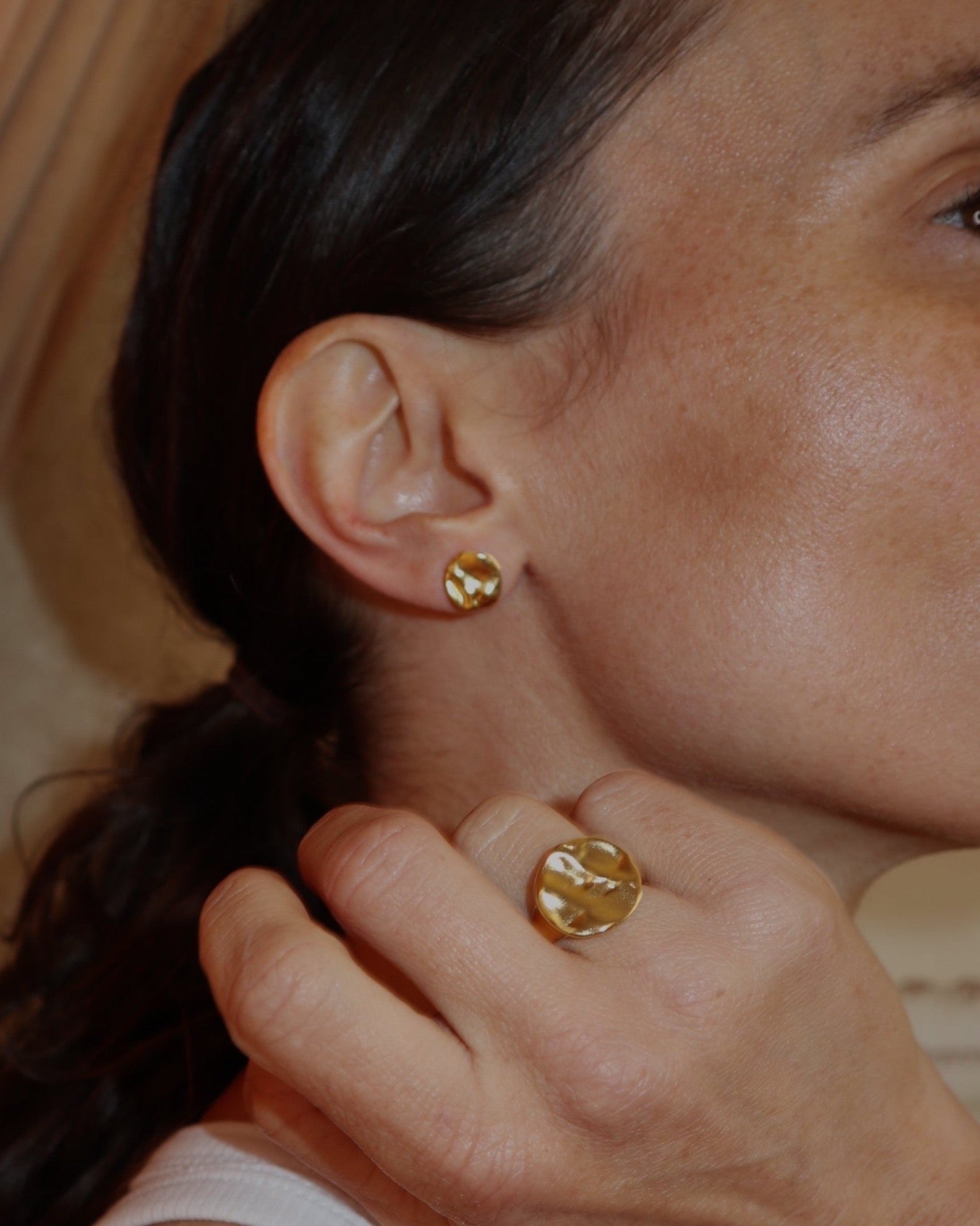 'Océane' Disc Earrings