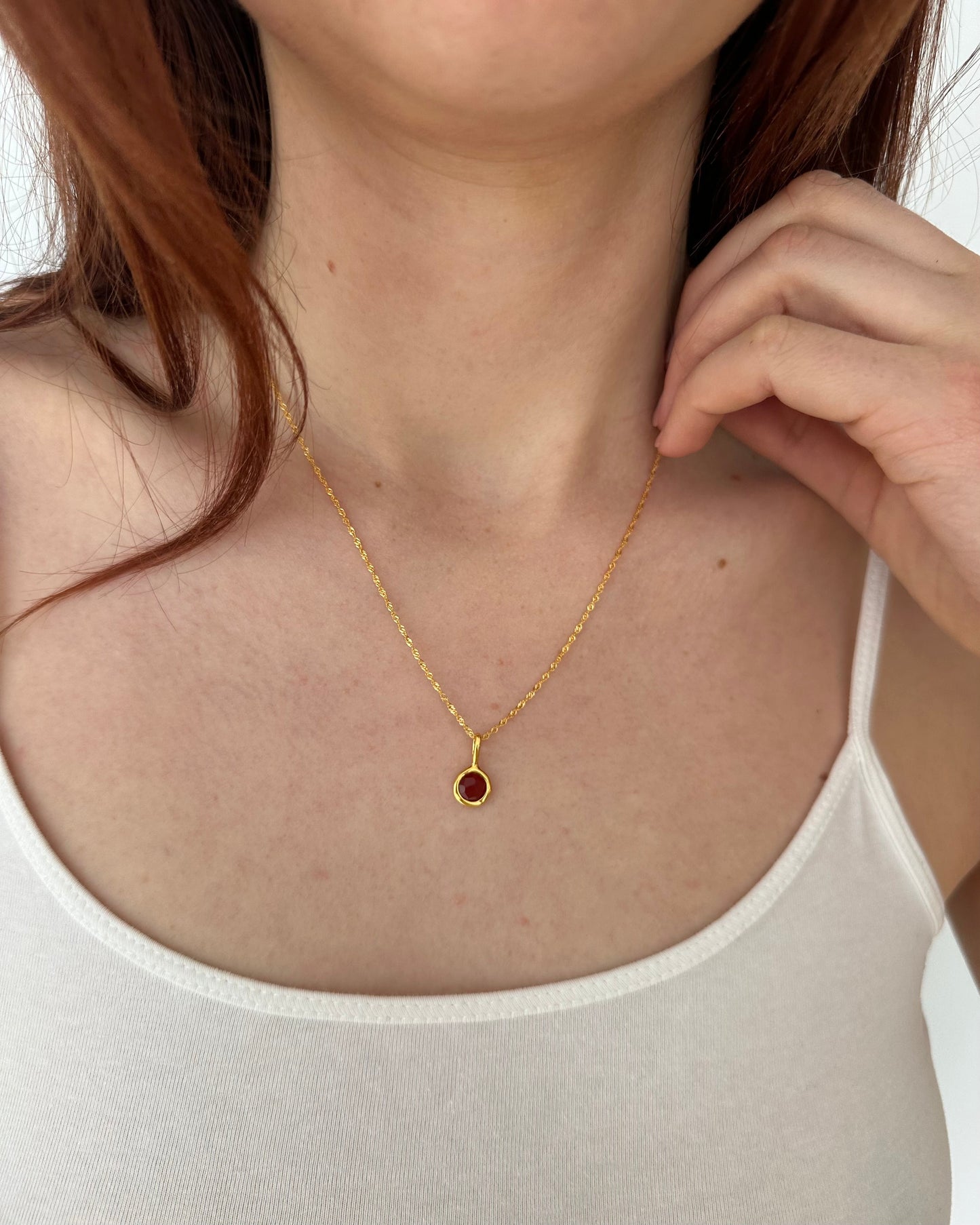 'Jörd' Birthstone Pendant Necklace - LINES AND CURRENT