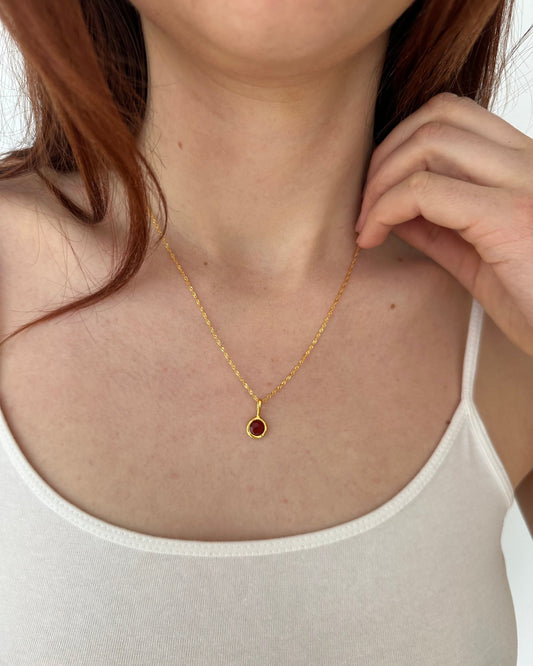 'Jörd' Birthstone Pendant Necklace - LINES AND CURRENT