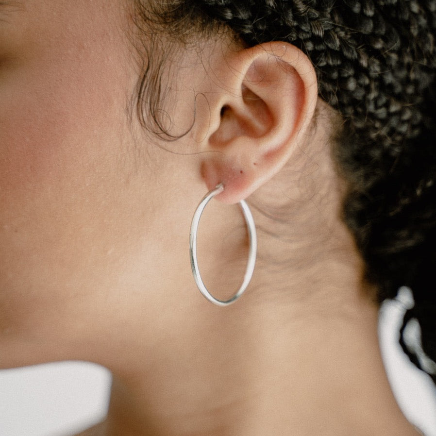 'Pamela' Pipe Hoop Earrings