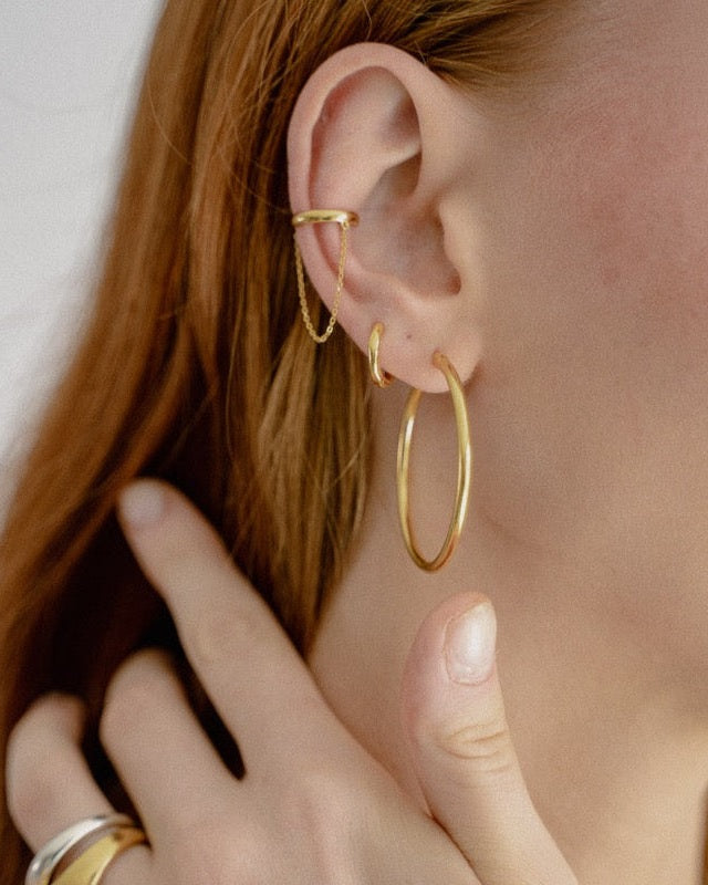'Pamela' Pipe Hoop Earrings
