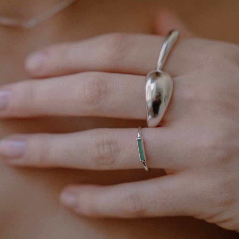 'Green Alchemy' Agate Ring