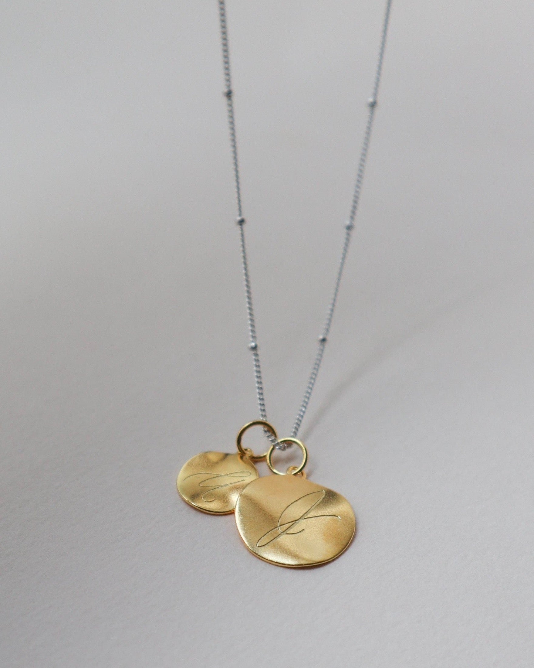 Mixed 'Dreamer' Pendant Engraved Necklace