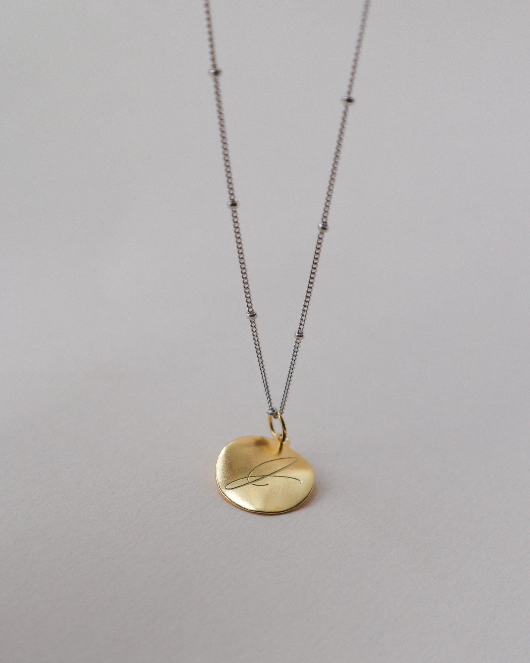 Mixed 'Dreamer' Pendant Engraved Necklace