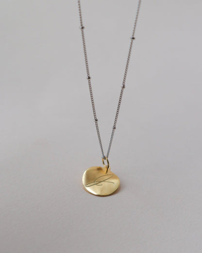 Mixed 'Dreamer' Pendant Engraved Necklace