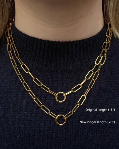 'Paloma' Paper Clip Chain - LINES AND CURRENT