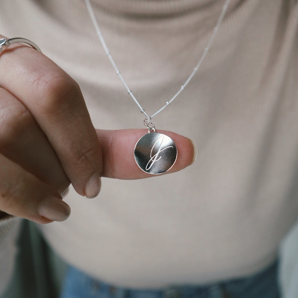 White 'Dreamer' Pendant Engraved Necklace