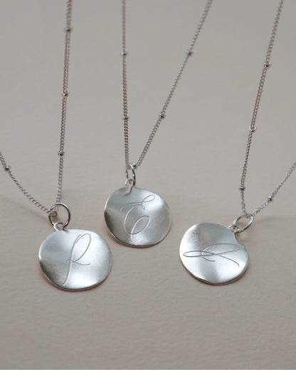 White 'Dreamer' Pendant Engraved Necklace