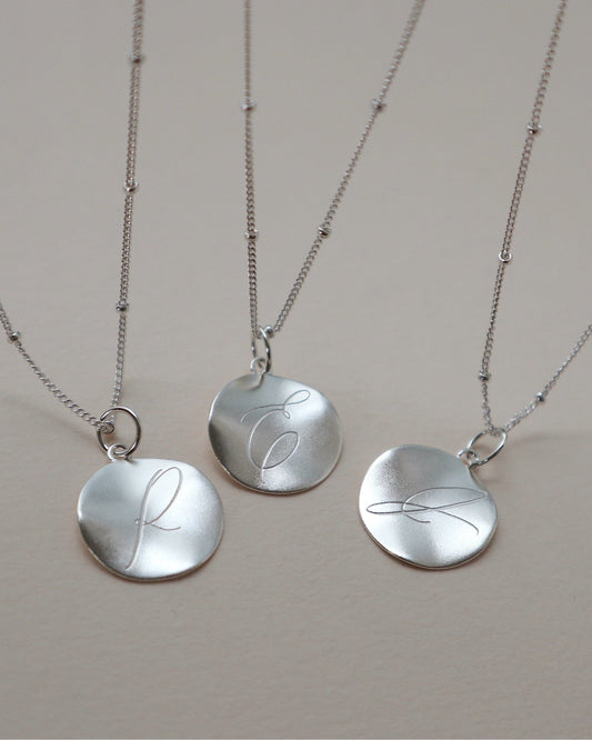 White 'Dreamer' Pendant Engraved Necklace