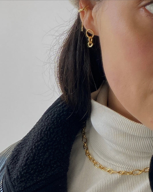 'Frieda' Interlocked Stud Earrings