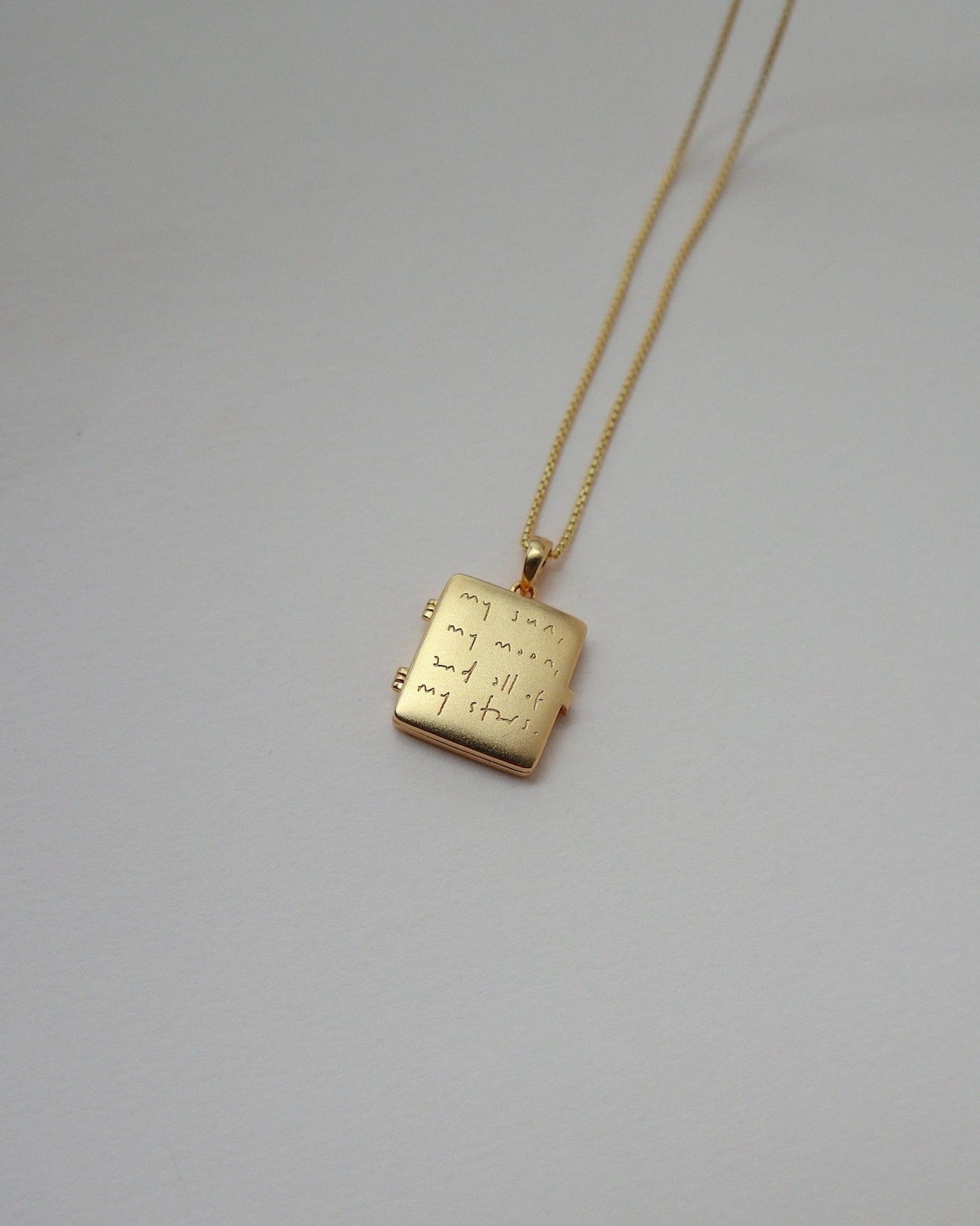 'My Sun, My Moon, and all of my Stars' Locket Necklace