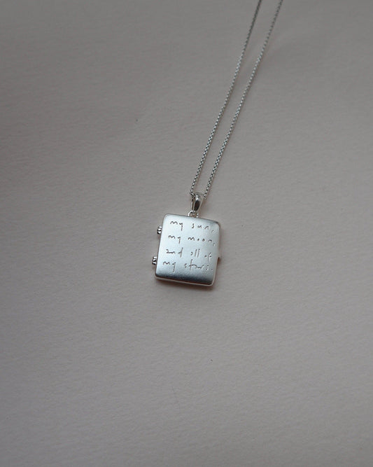'My Sun, My Moon, and all of my Stars' Locket Necklace