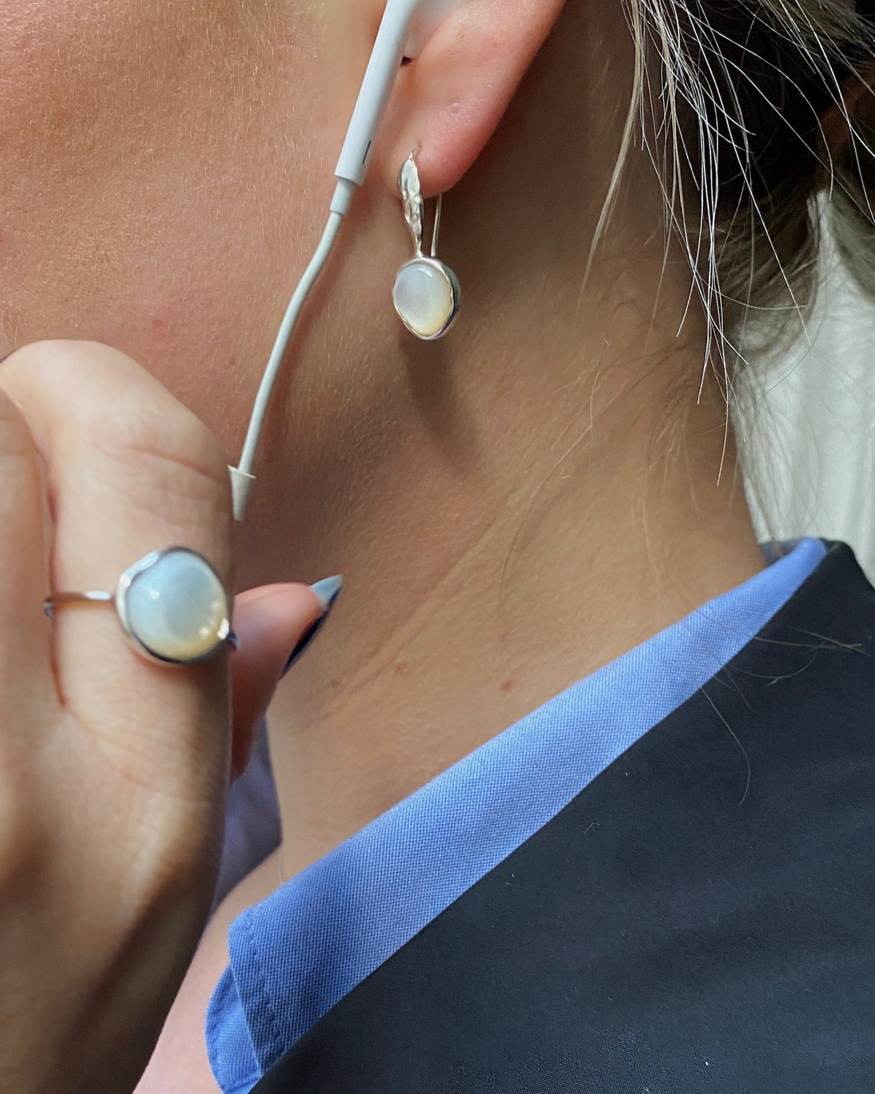 'Sigrid' Shell Drop Earrings