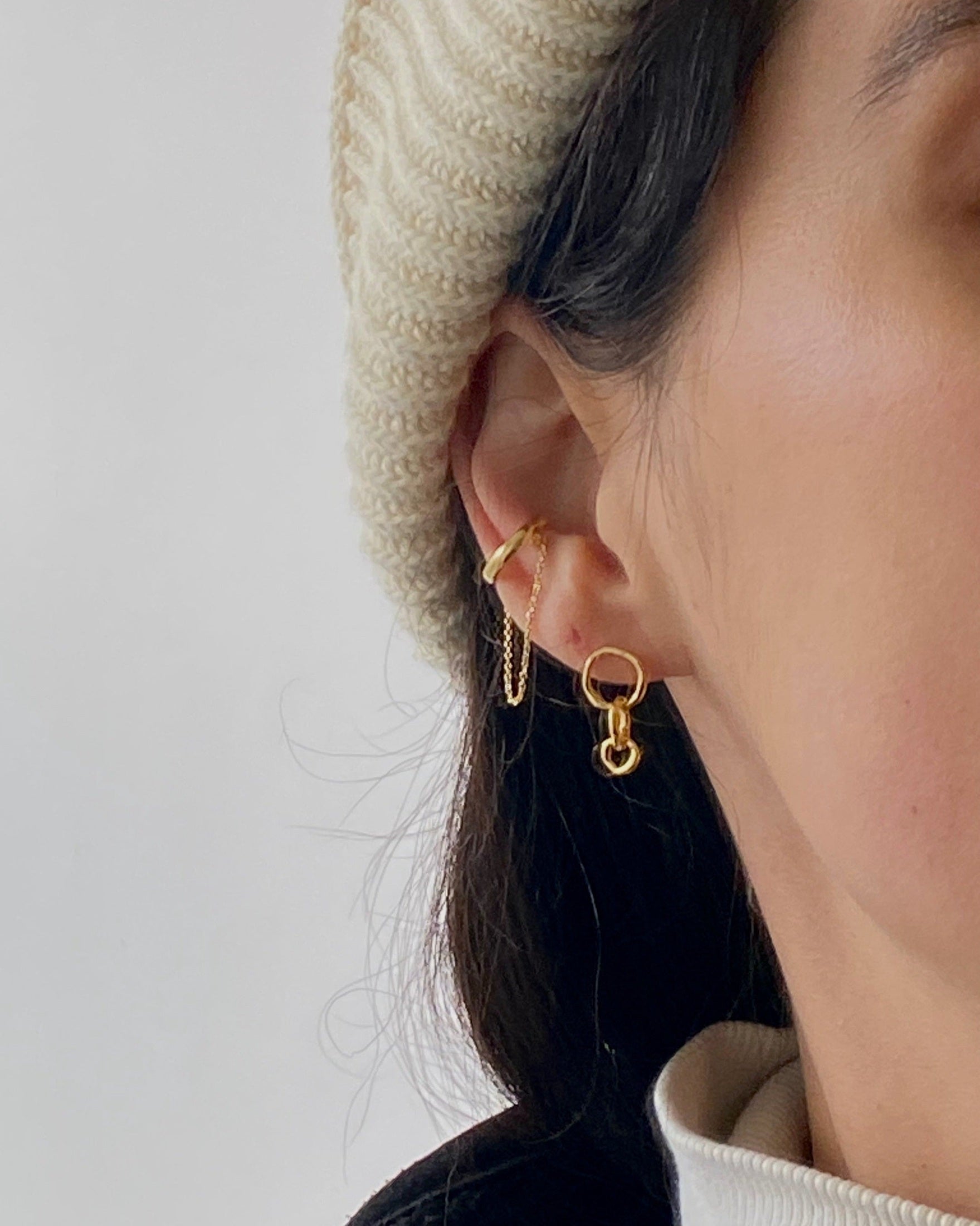 'Frieda' Interlocked Stud Earrings