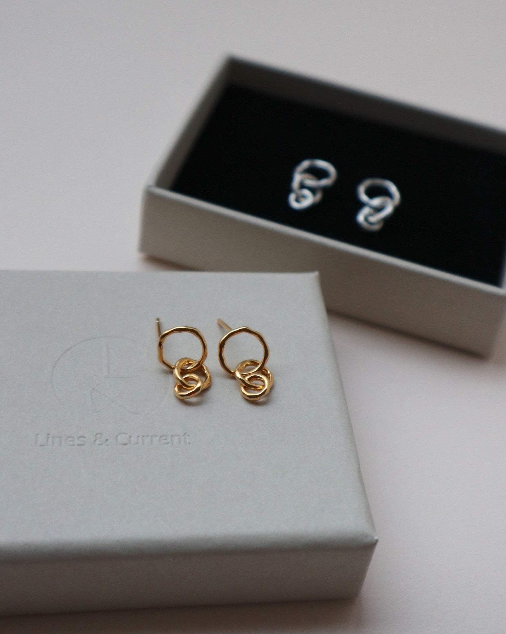 'Frieda' Interlocked Stud Earrings