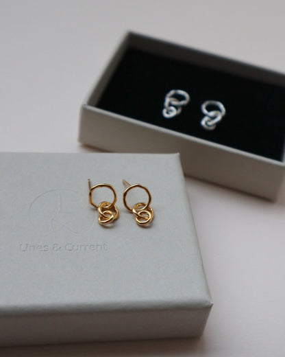'Frieda' Interlocked Stud Earrings