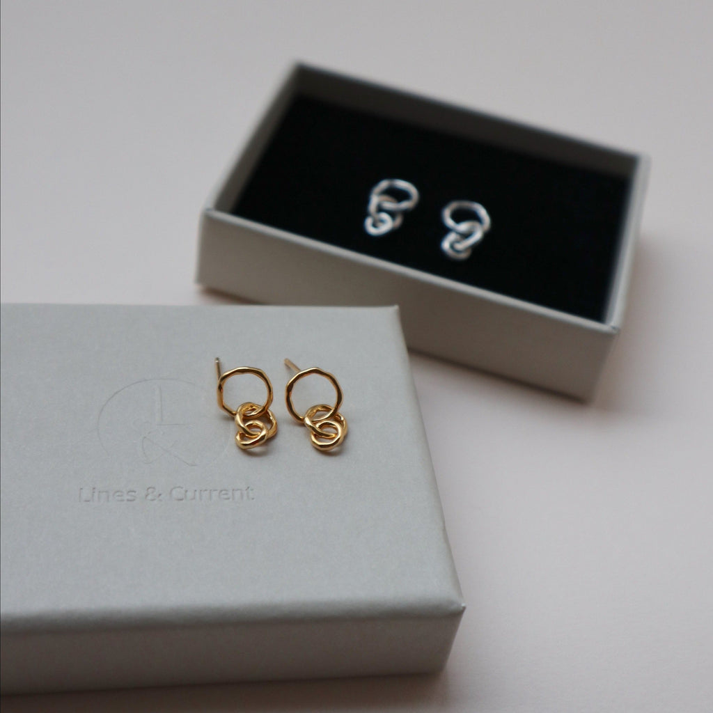 'Frieda' Interlocked Stud Earrings