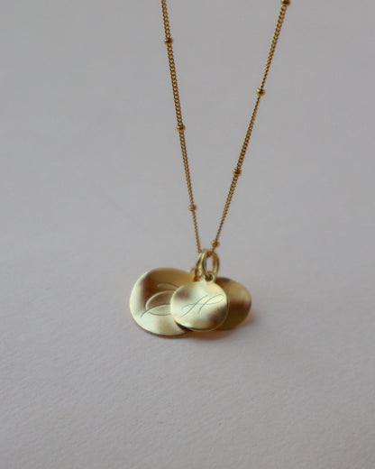 Golden 'Dreamer' Pendant Engraved Necklace