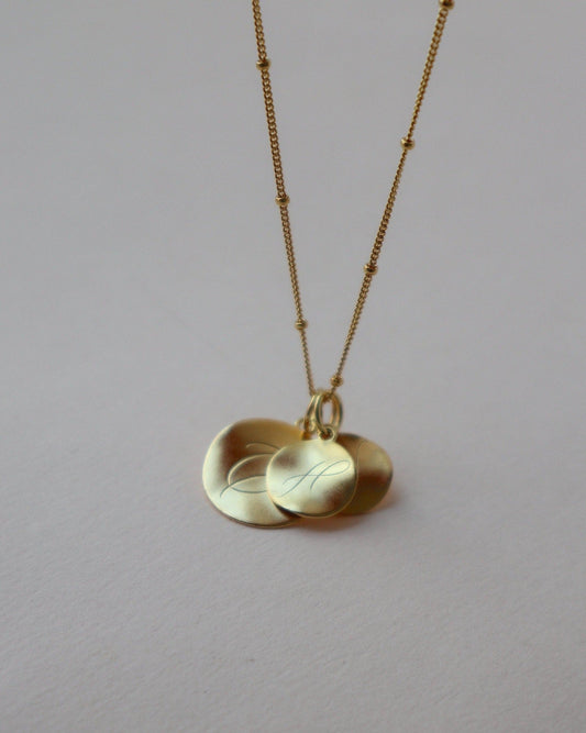 Golden 'Dreamer' Pendant Engraved Necklace