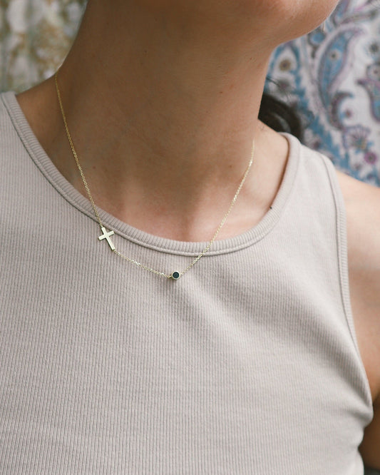 Cross Mona Choker Necklace