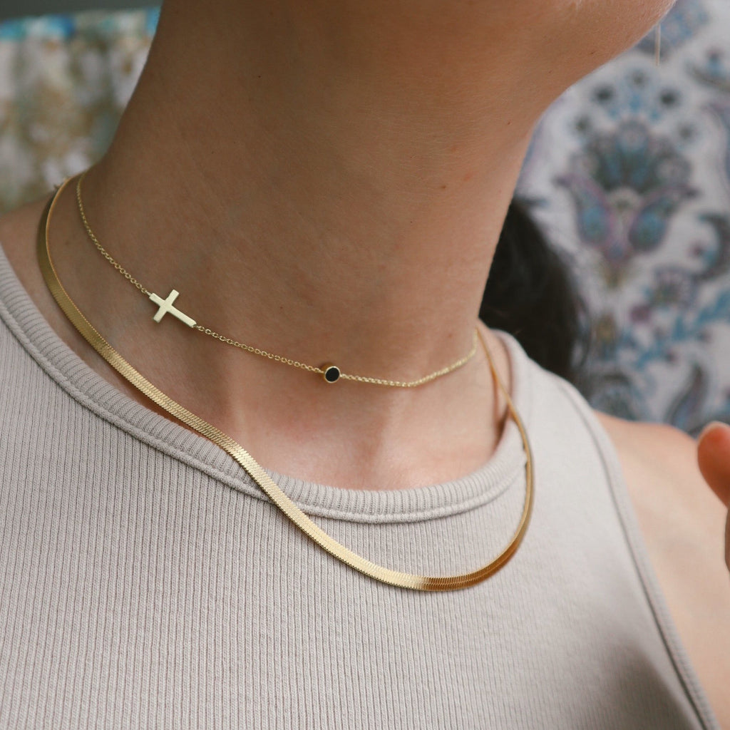 Cross Mona Choker Necklace