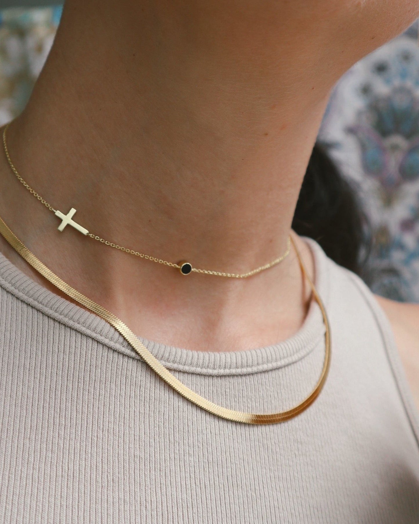 Cross Mona Choker Necklace