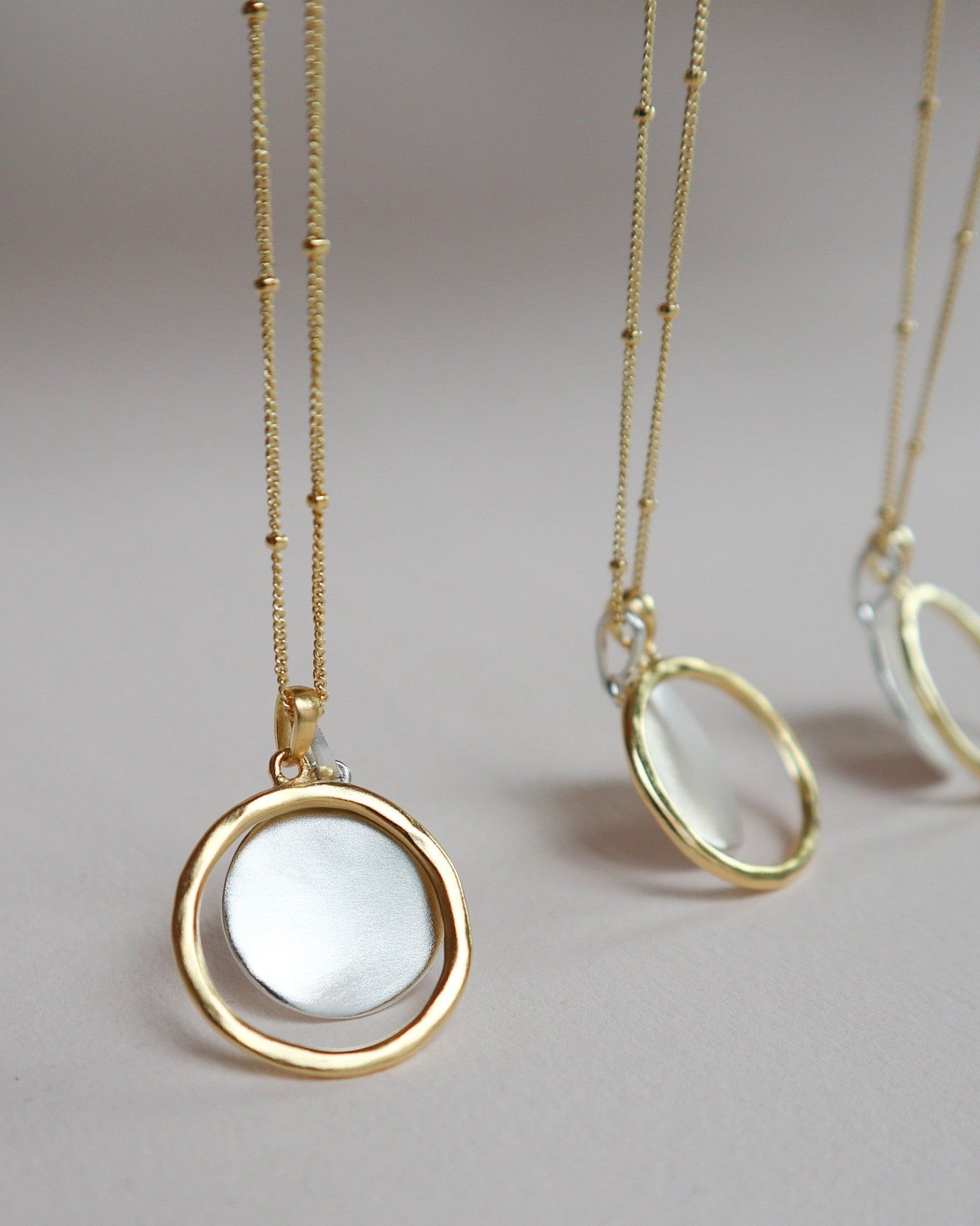'New Moon' Open Circle Necklace