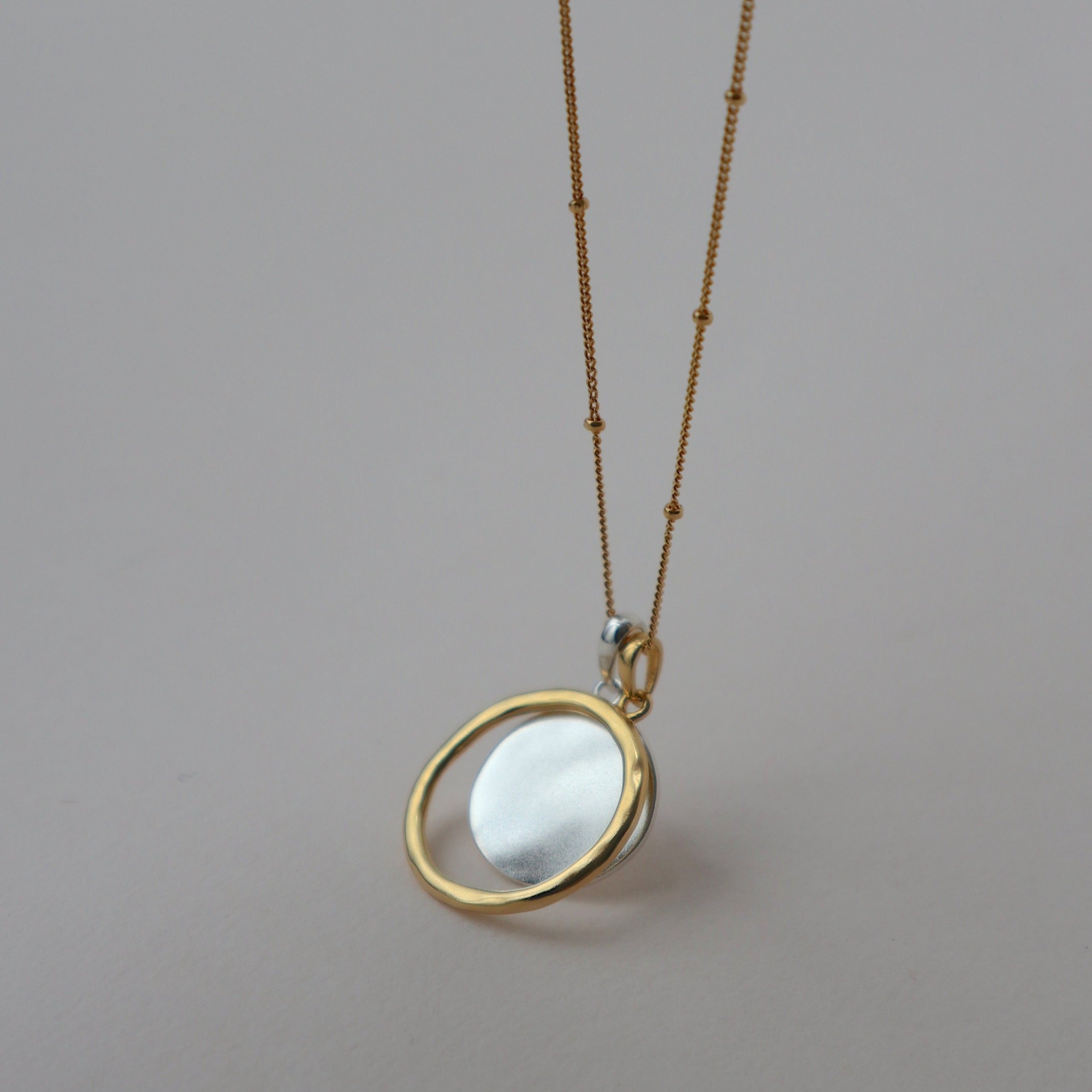 'New Moon' Open Circle Necklace Image