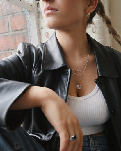 White 'Dreamer' Pendant Engraved Necklace