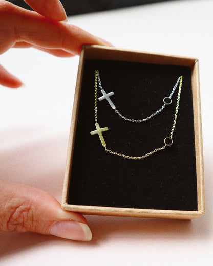 Cross Mona Choker Necklace