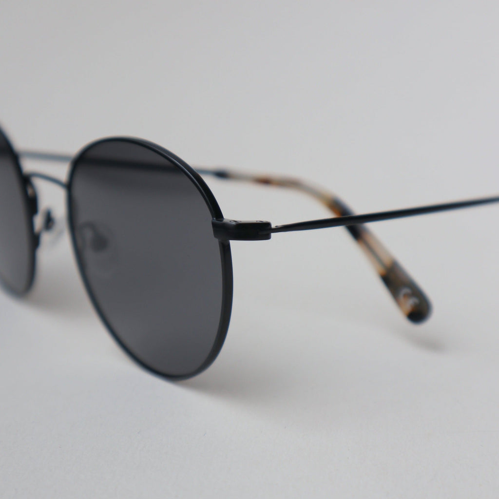 'Henri' Black Metal Sunglasses