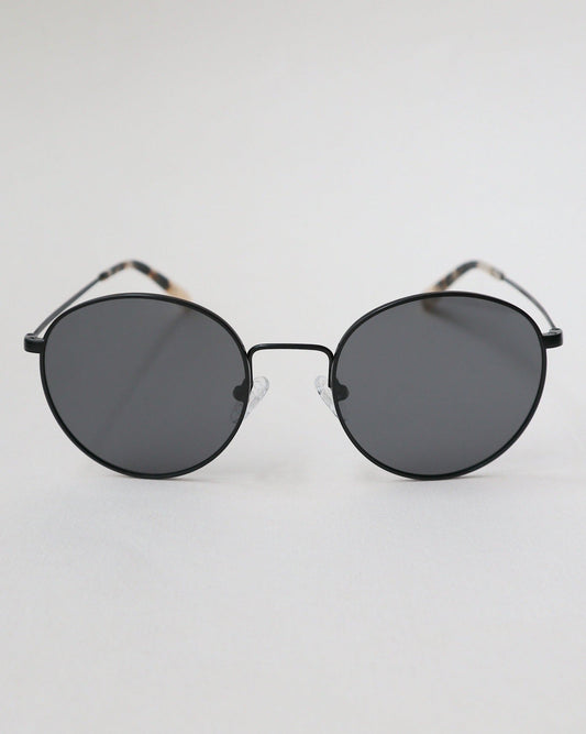 'Henri' Black Metal Sunglasses