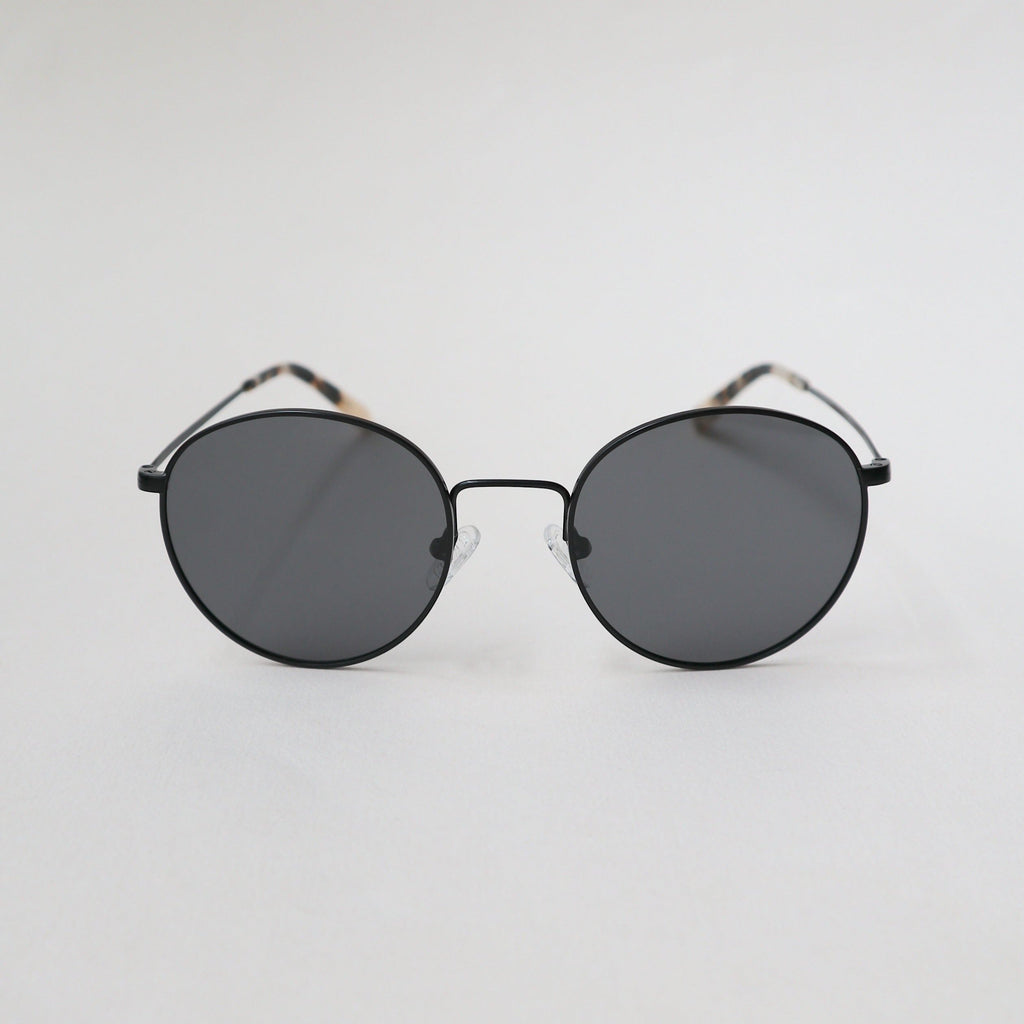 'Henri' Black Metal Sunglasses