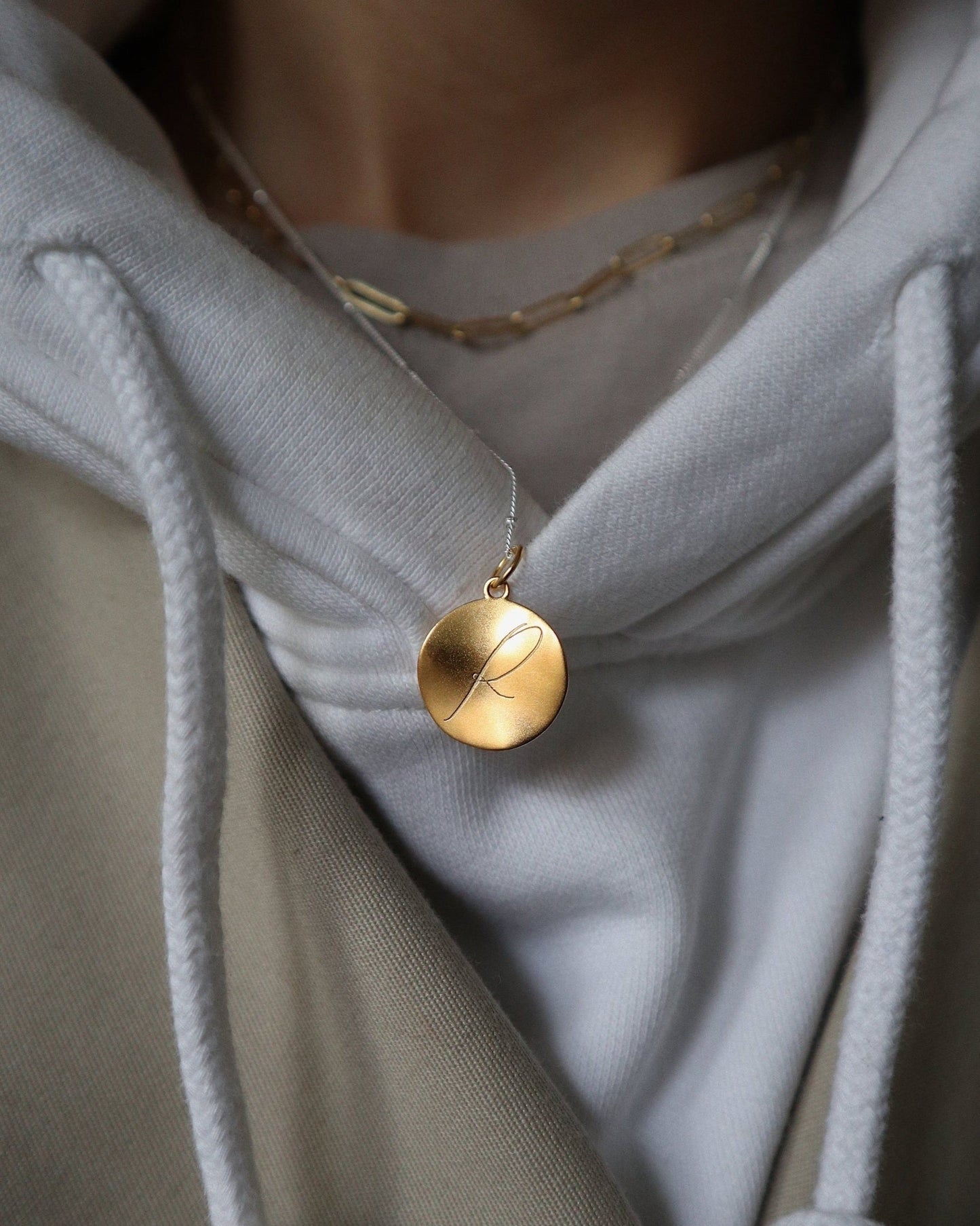 Mixed 'Dreamer' Pendant Engraved Necklace