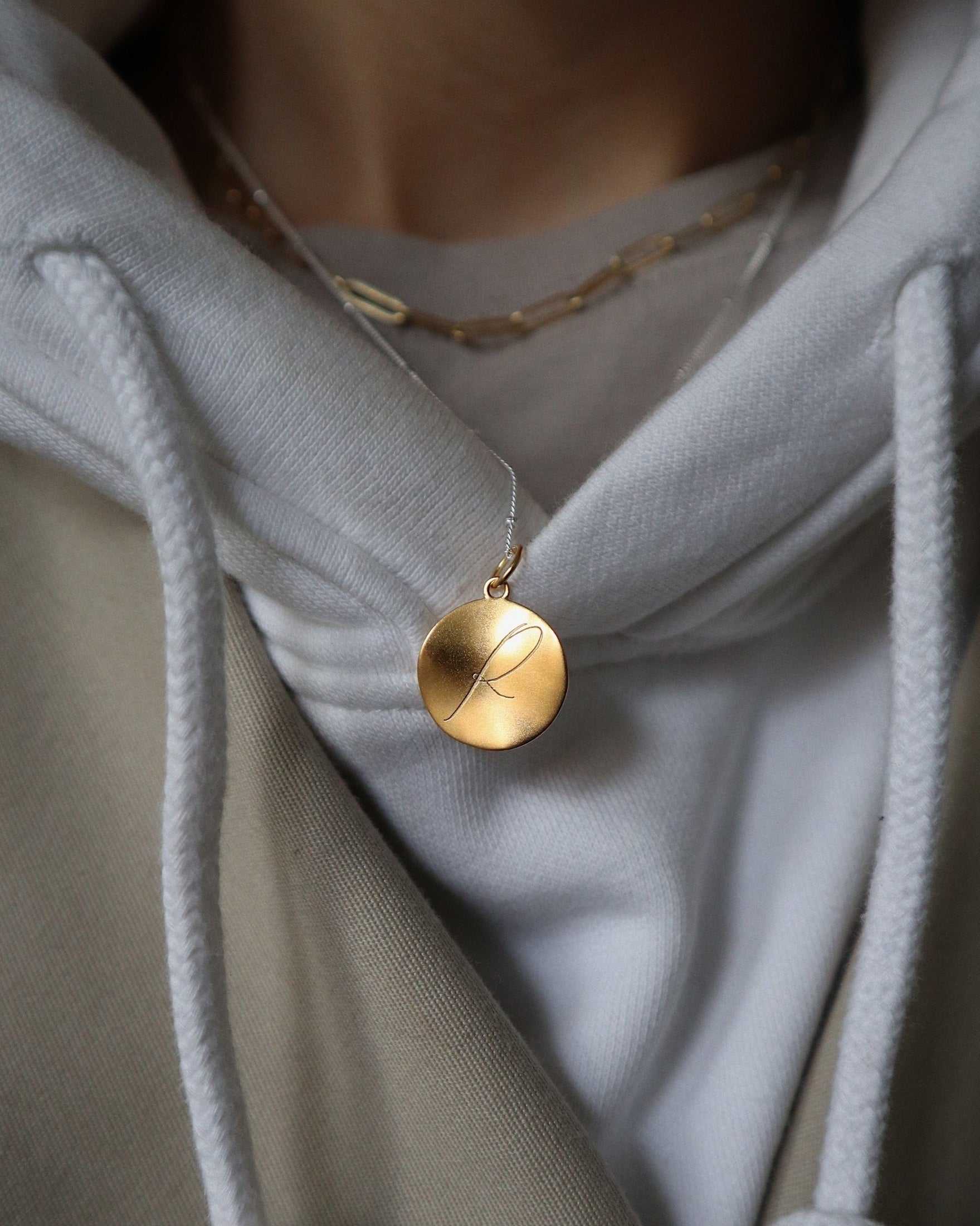 Mixed 'Dreamer' Pendant Engraved Necklace