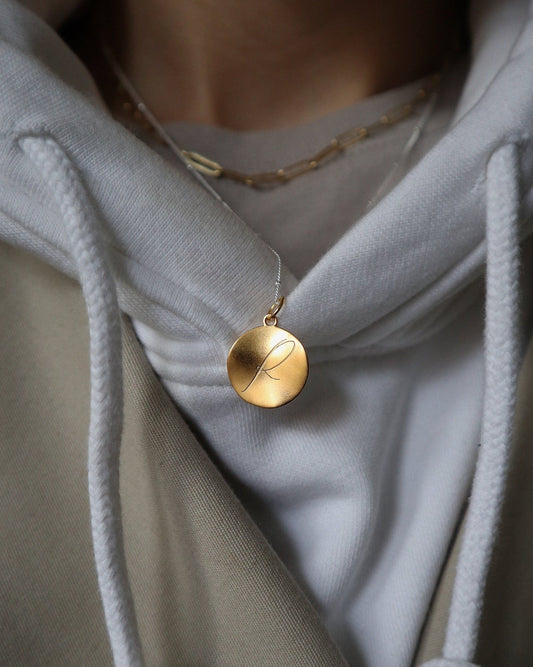 Mixed 'Dreamer' Pendant Engraved Necklace