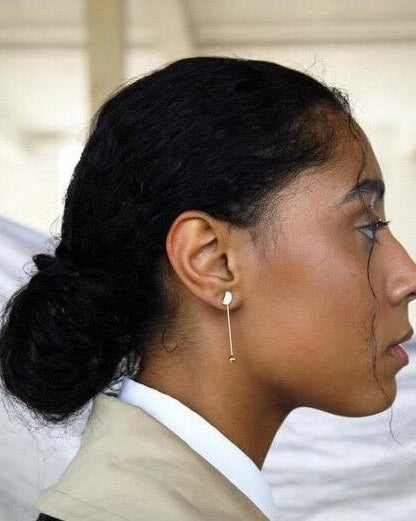 Mini-'D' Drop Earrings