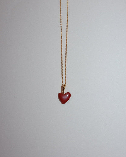 'Andie' Tiny Heart Charm Necklace - Lines & Current