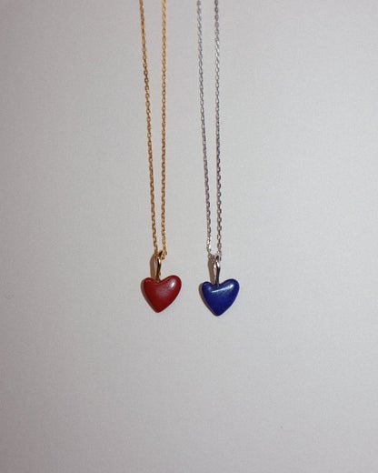 'Andie' Tiny Heart Charm Necklace - Lines & Current