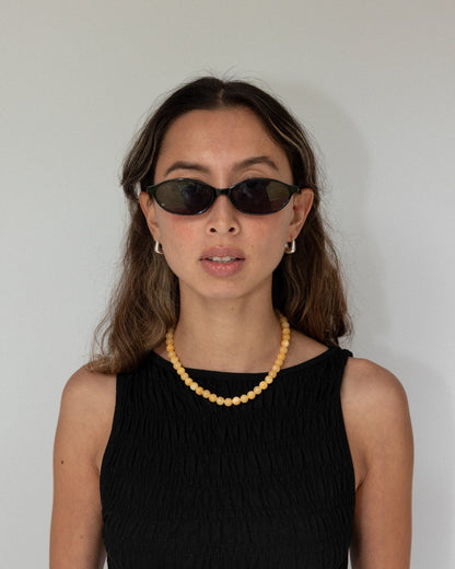 'Brie' Butter Bead Necklace - Lines & Current
