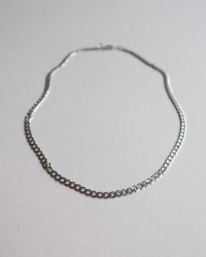 'Carrie' Curb Chain Necklace - Lines & Current