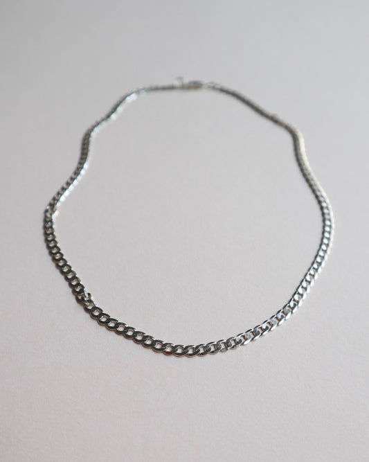 'Carrie' Curb Chain Necklace - Lines & Current
