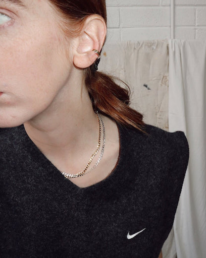 'Carrie' Curb Chain Necklace - Lines & Current