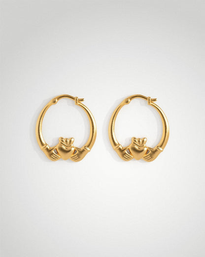 'Claddagh' Large Hoops - LINES AND CURRENT