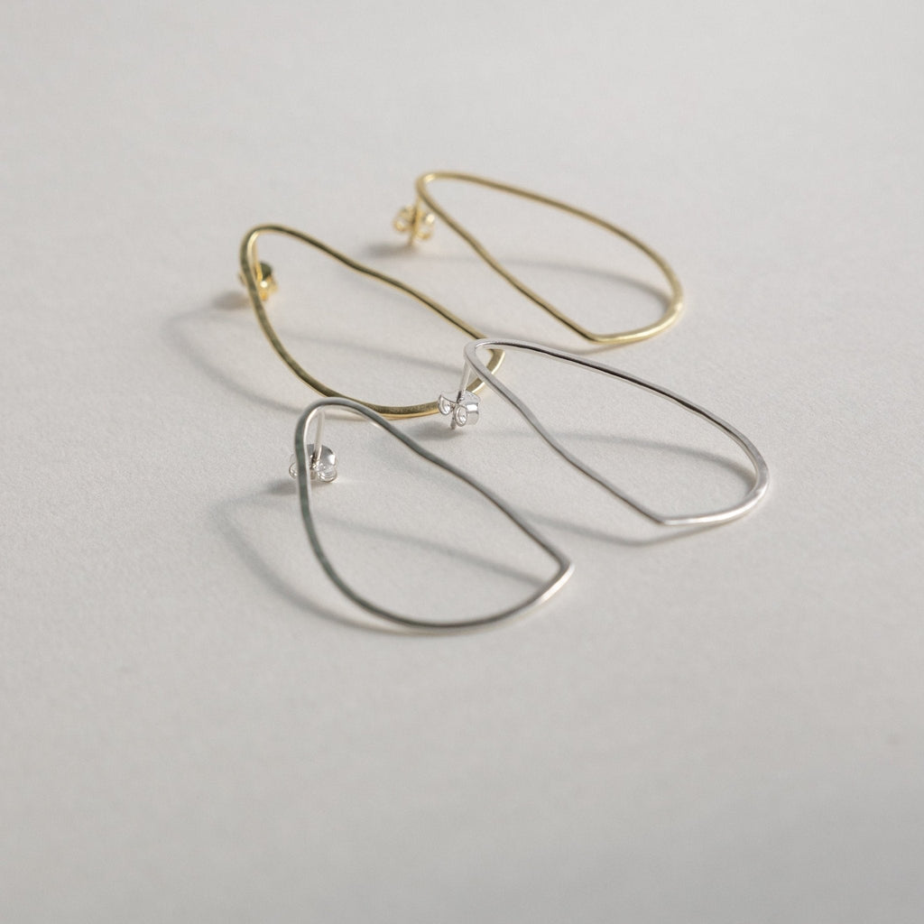 'Delilah' Oval Earrings - Lines & Current