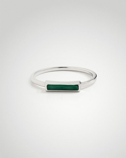 'Green Alchemy' Agate Ring in sterling silver
