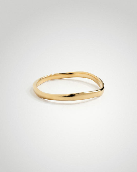 'Rhythm' Stacker Ring in gold-plated
