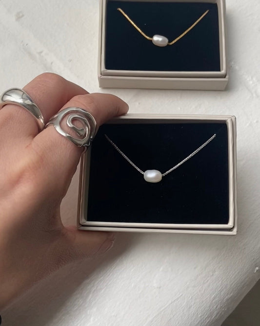 'Emelia' Pearl Chain Necklace